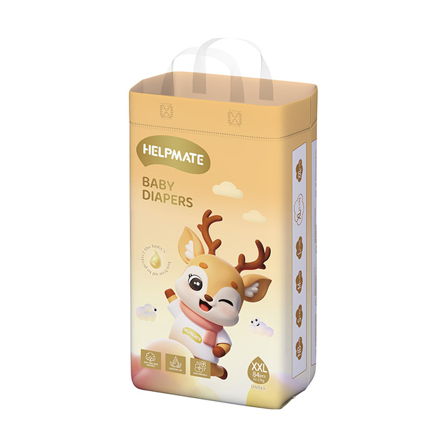 Fraldas de beb&ecirc; com toque de algod&atilde;o tamanho XXL para pele sens&iacute;vel